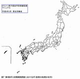 ATL患者の地理分布 ATL患者の地理分布